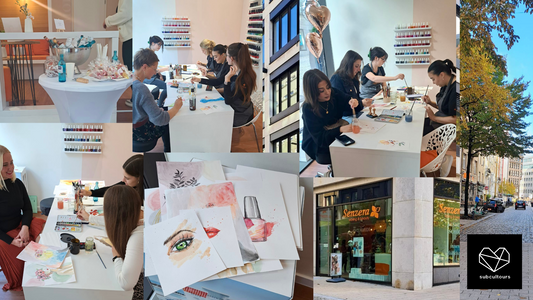 Hosting a Watercolor Workshop for Senzera's Store Event in Hamburg, Germany
