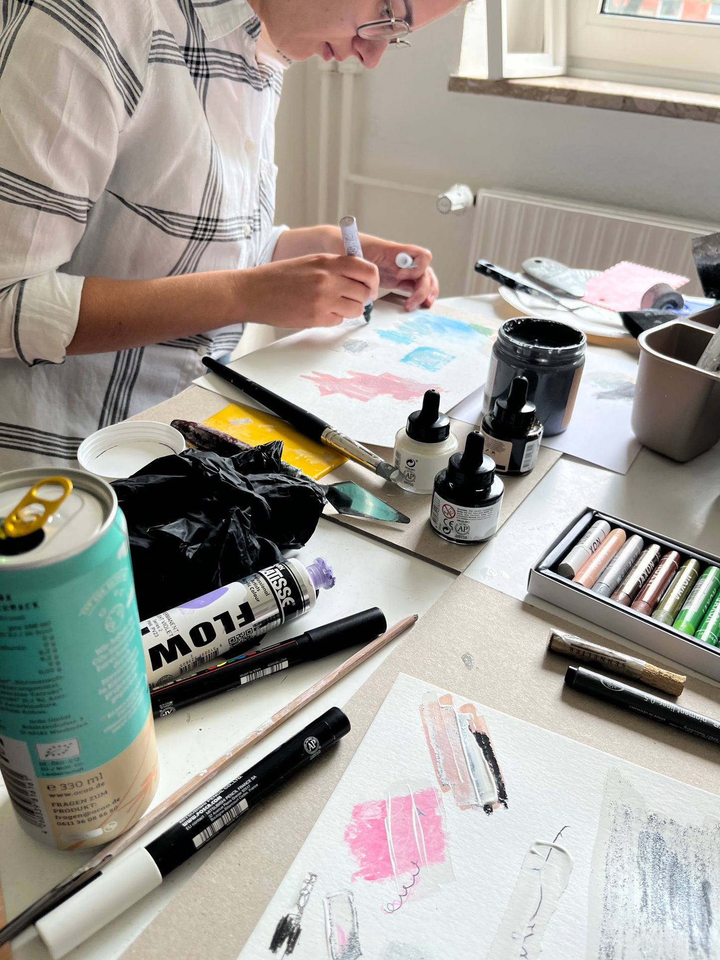"Mixed Media Collage Art" Workshop with Anastasia in Flensburg, Germany