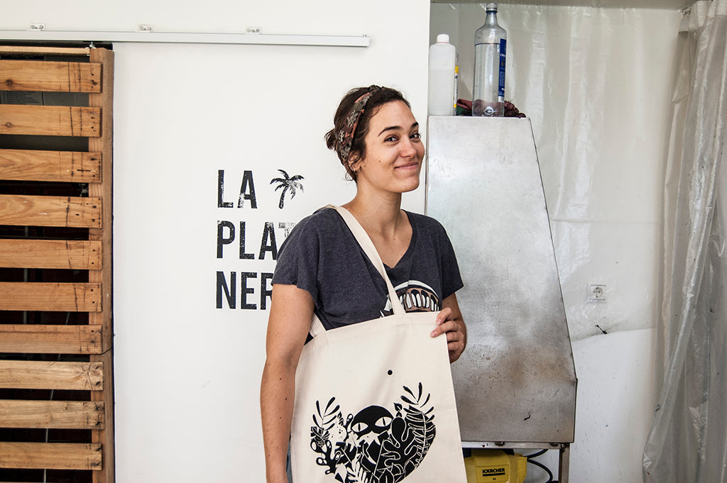 Botanical Textile Screen Printing Workshop with Andrea on island Illa de Arousa, Galicia by subcultours