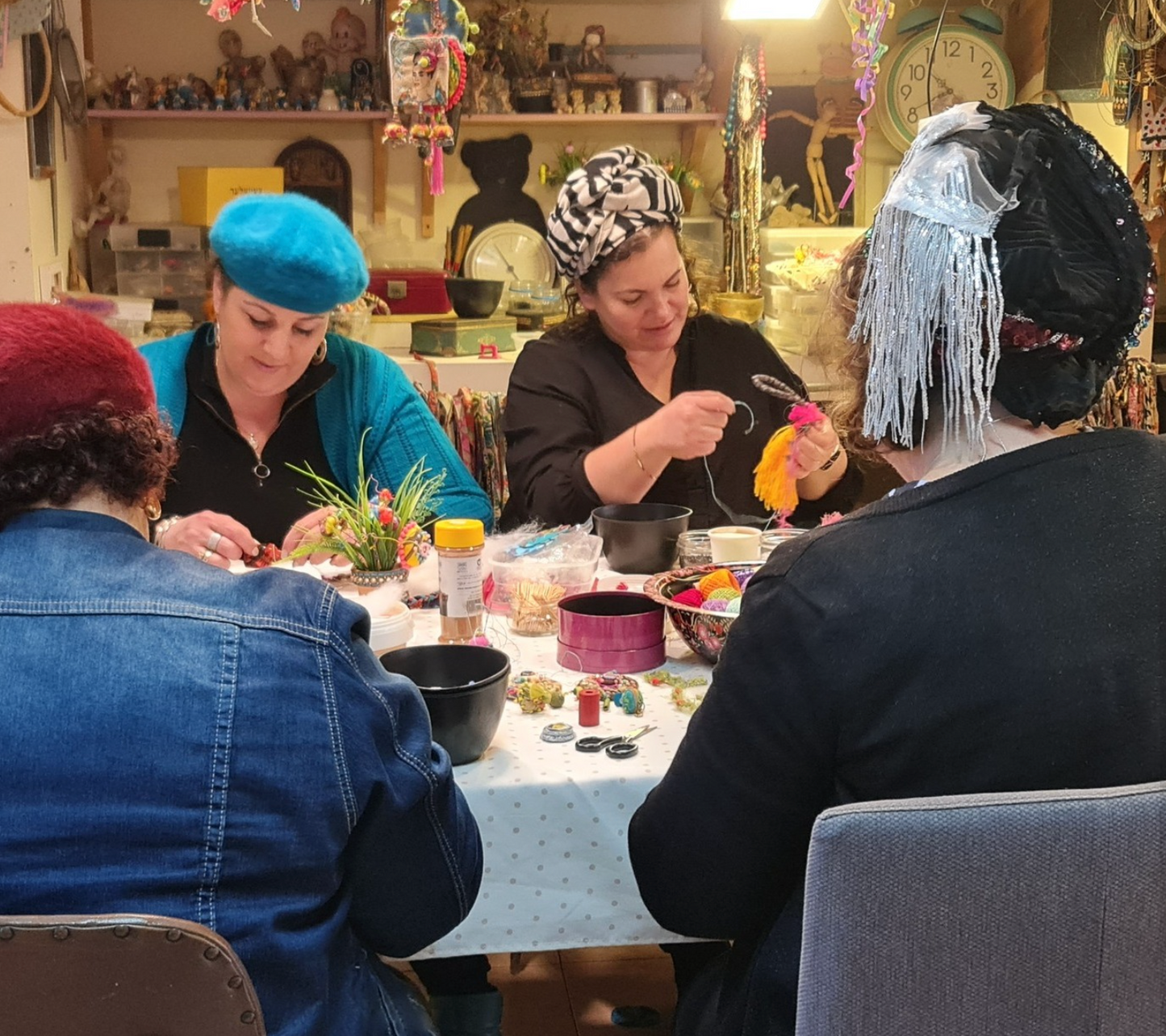 Fabric Collage Workshop "Frida Kahlo Portrait" with Liat in Matan, Tel Aviv, Israel, by subcultours 19