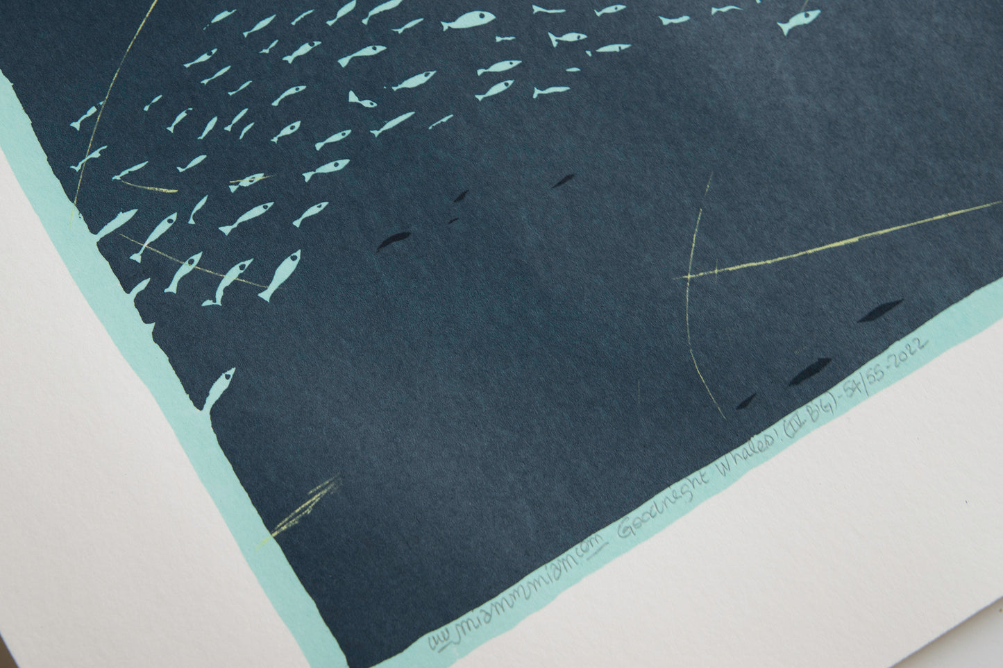 "Good night whales (BIG IV)" Screen Print by Julie Miammmiam