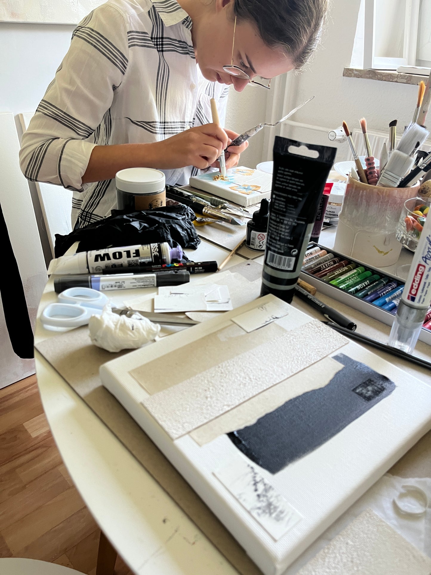 "Mixed Media Collage Art" Workshop with Anastasia in Flensburg, Germany