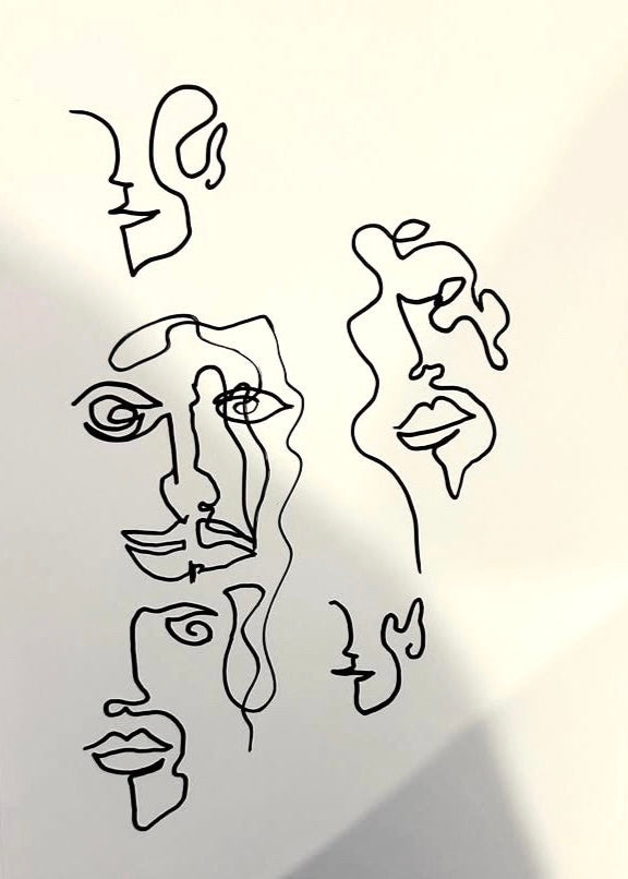 One-Line Drawing Workshop with Malandro in Geneva, Switzerland, faces, by subcultours