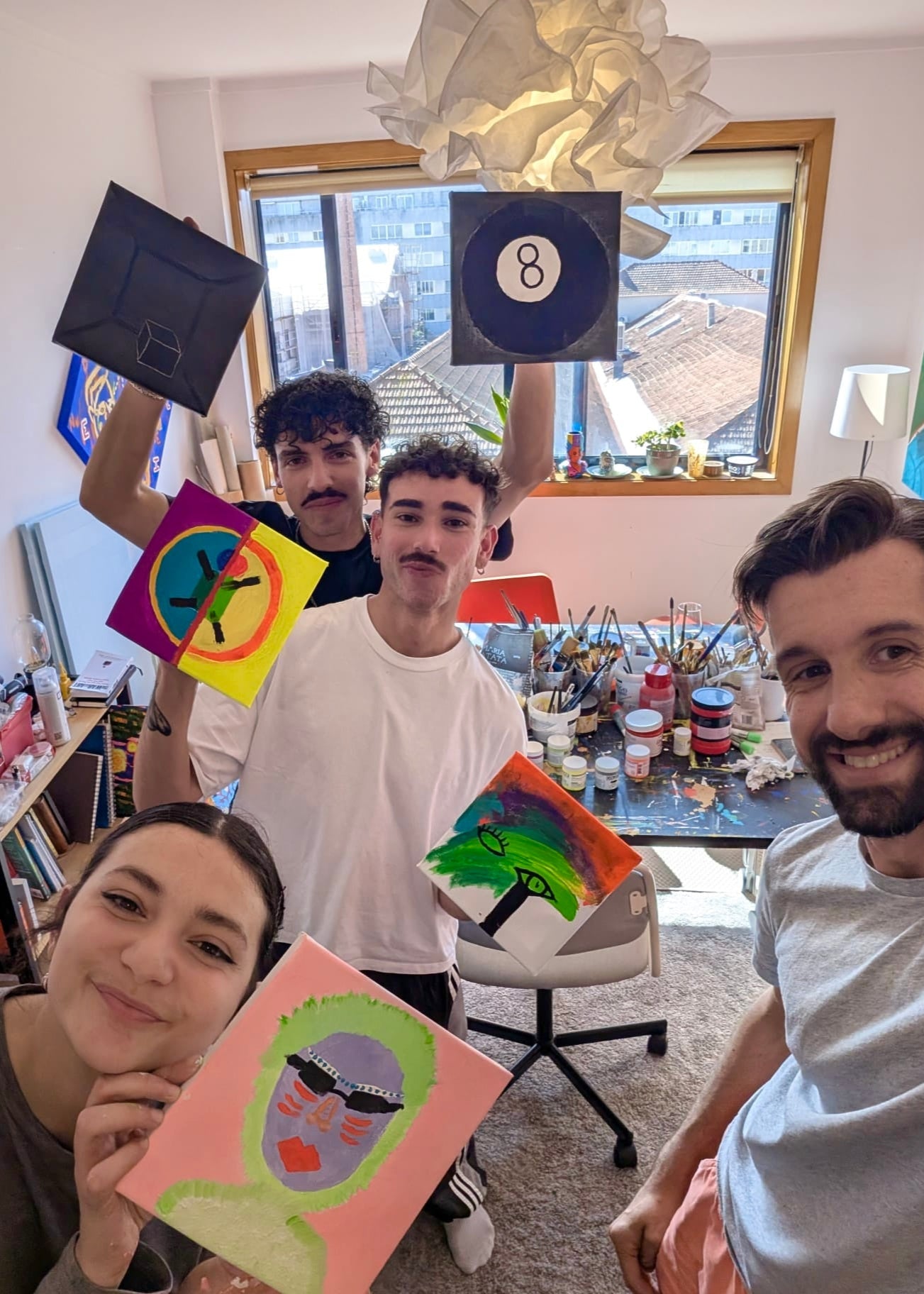 Painting Workshop "Give Yourself Permission To Art" with Charlie in Matosinhos, Portugal, by subcultours