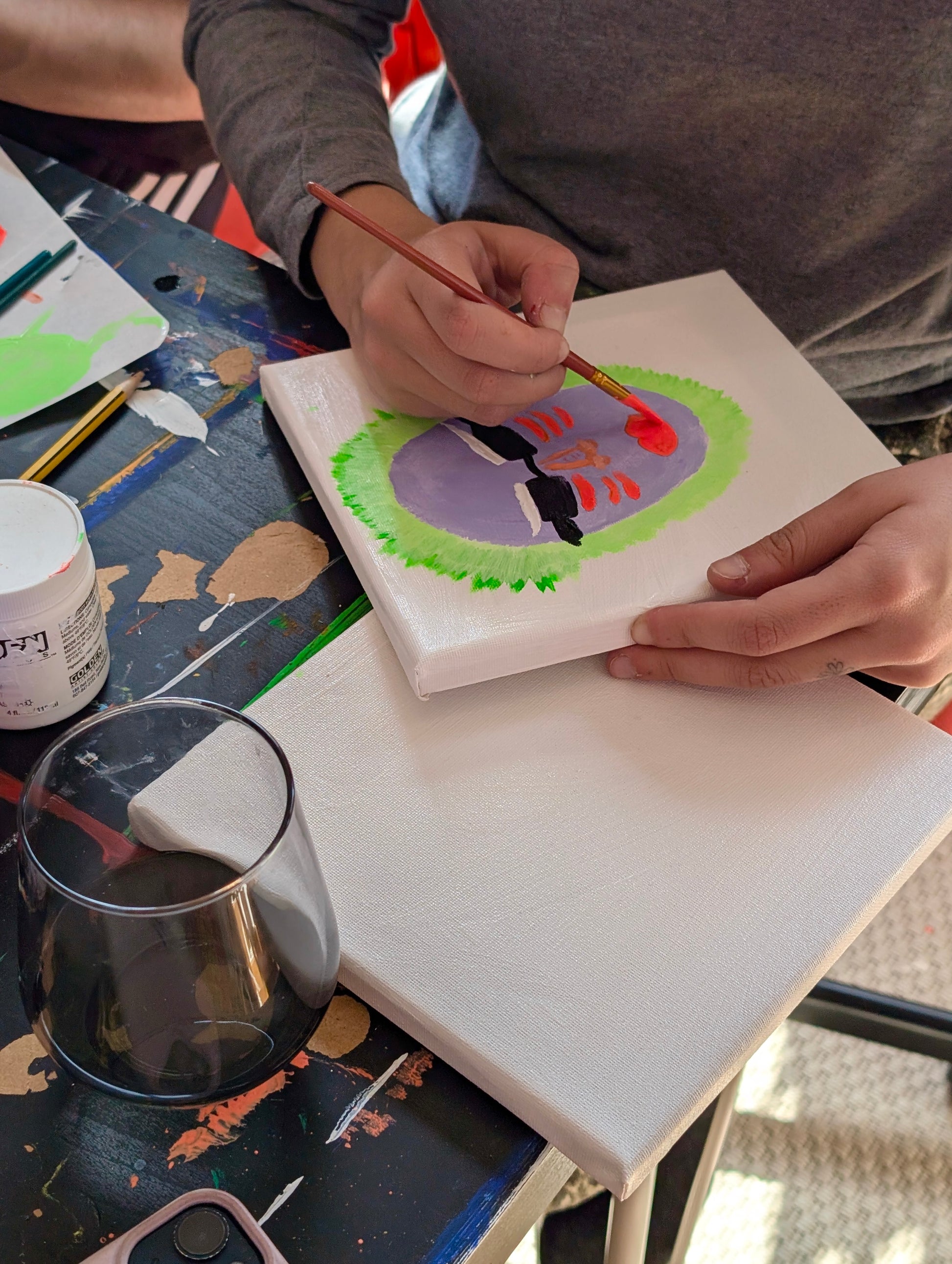 Painting Workshop "Give Yourself Permission To Art" with Charlie in Matosinhos, Portugal, by subcultours