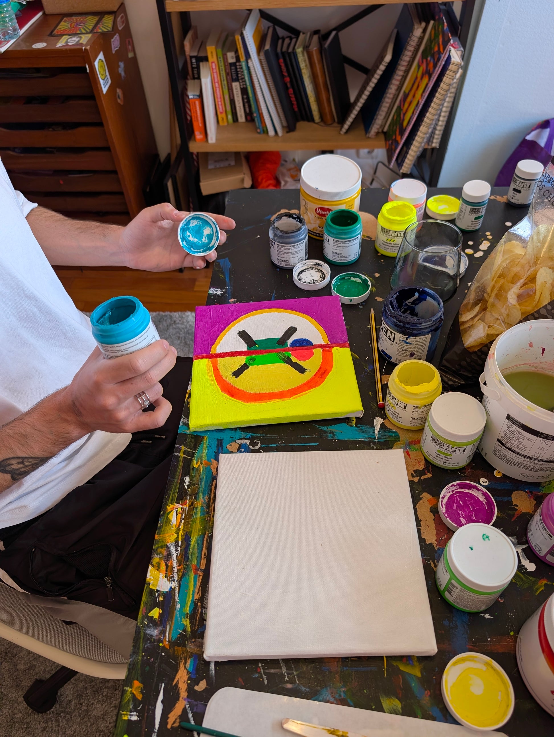 Painting Workshop "Give Yourself Permission To Art" with Charlie in Matosinhos, Portugal, by subcultours