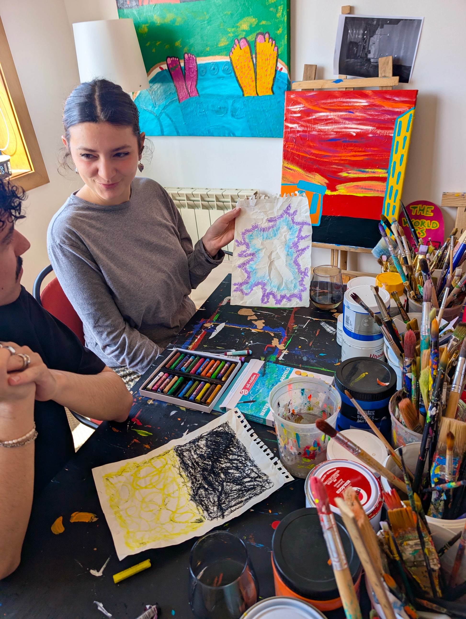 Painting Workshop "Give Yourself Permission To Art" with Charlie in Matosinhos, Portugal, by subcultours