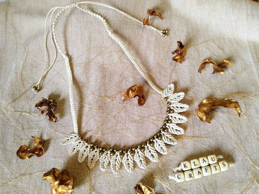 "Petals" Macramé Necklace by Cláudia Almeida
