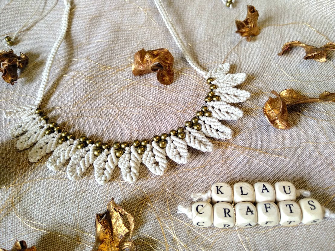 "Petals" Macramé Necklace by Cláudia Almeida