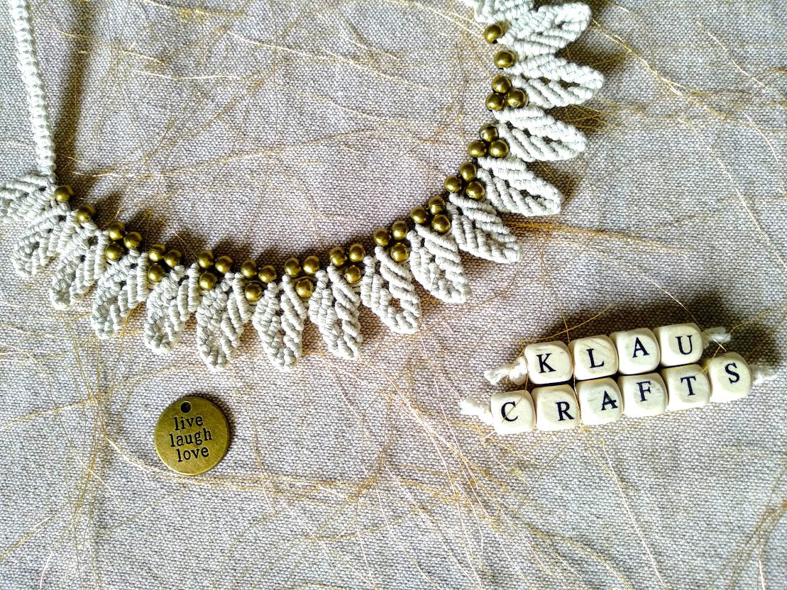 "Petals" Macramé Necklace by Cláudia Almeida
