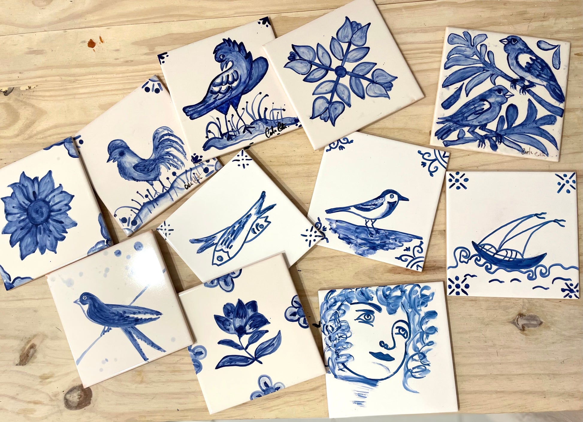 Portuguese Tile Painting Workshop with Carla in Faro, Algarve, Portugal, by subcultours, tile collection