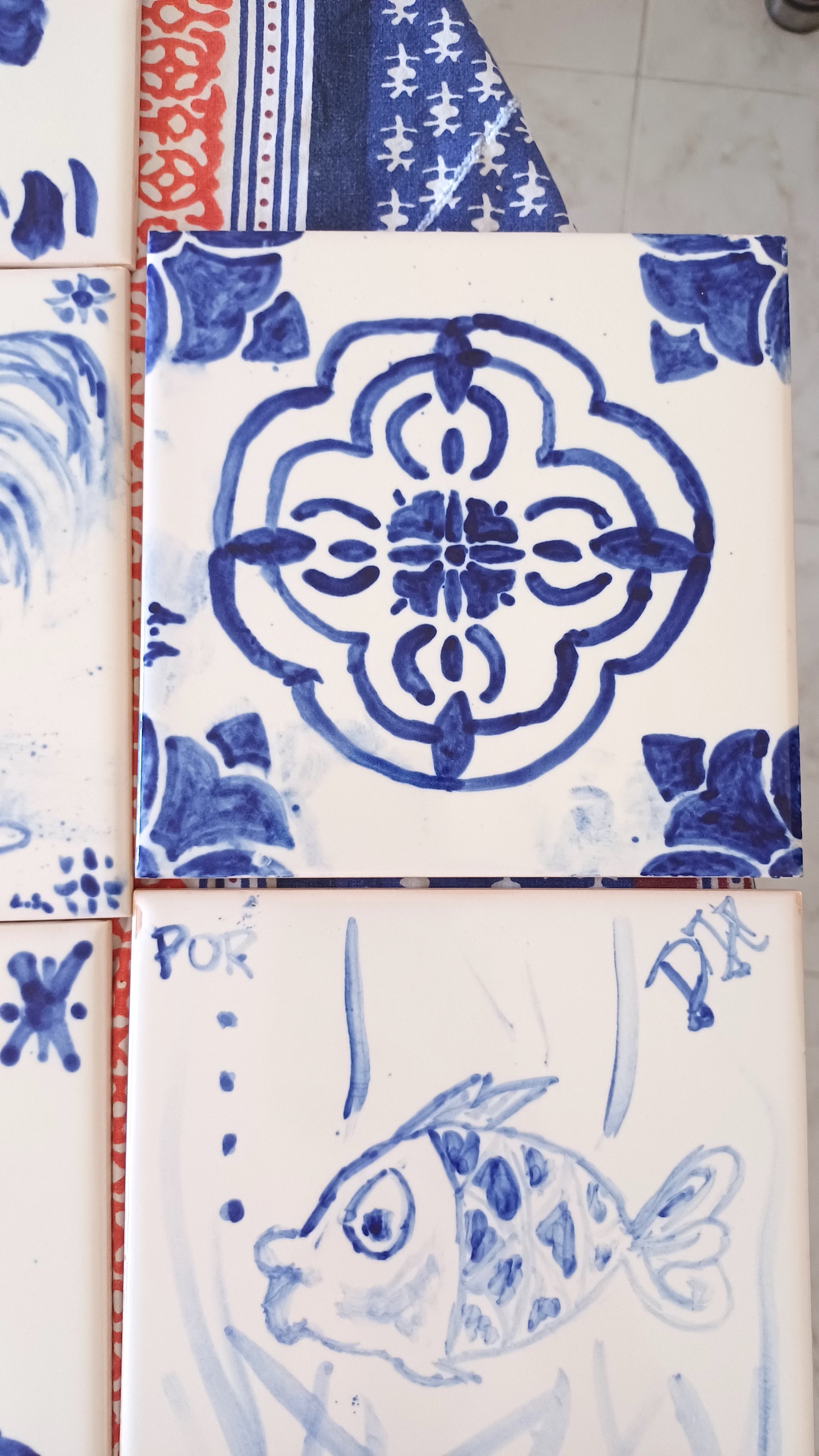 Portuguese Tile Painting Workshop with Carla in Faro, Algarve, Portugal, by subcultours, tile mosaics