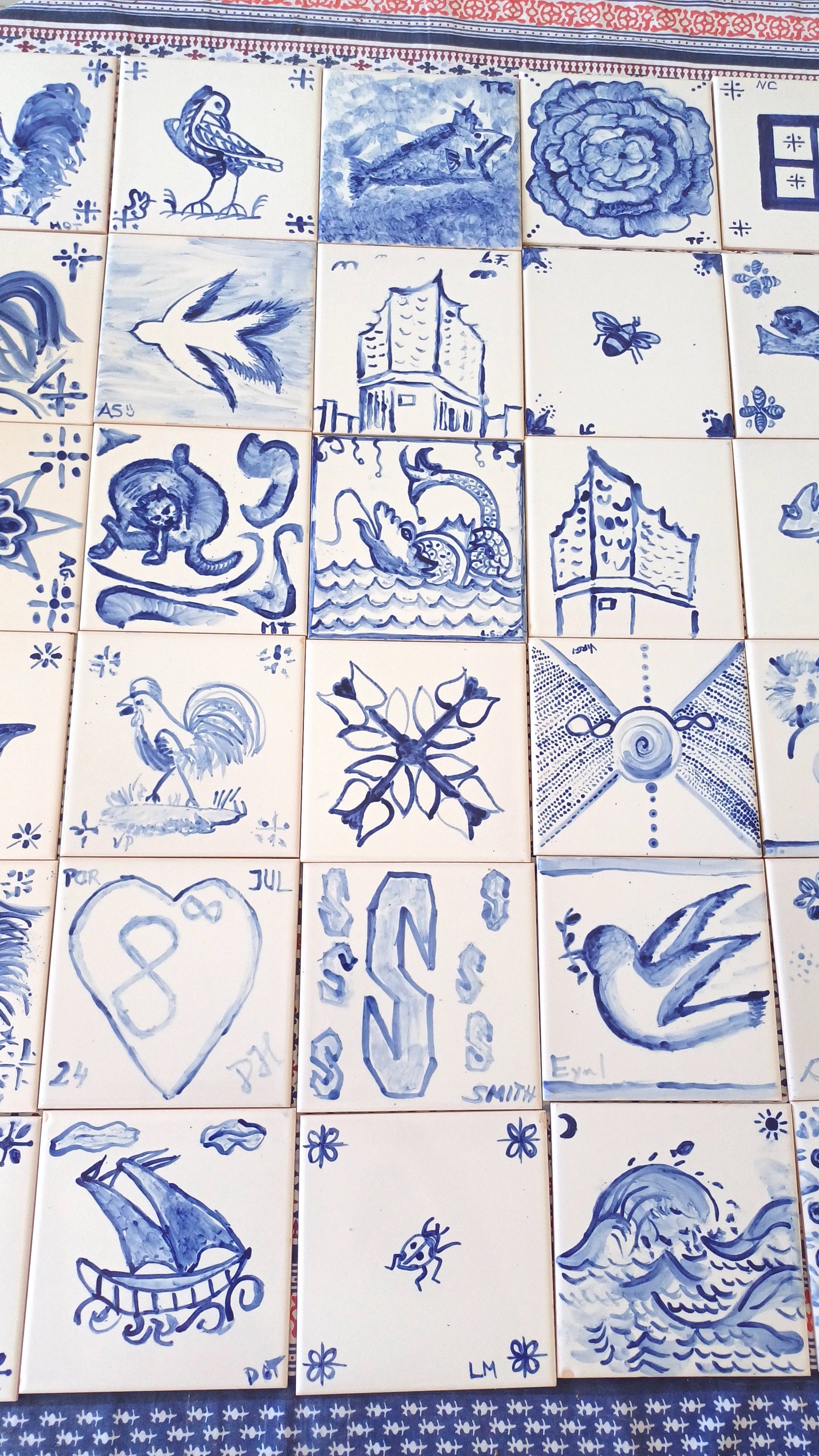 Portuguese Tile Painting Workshop with Carla in Faro, Algarve, Portugal, by subcultours, tile mosaic