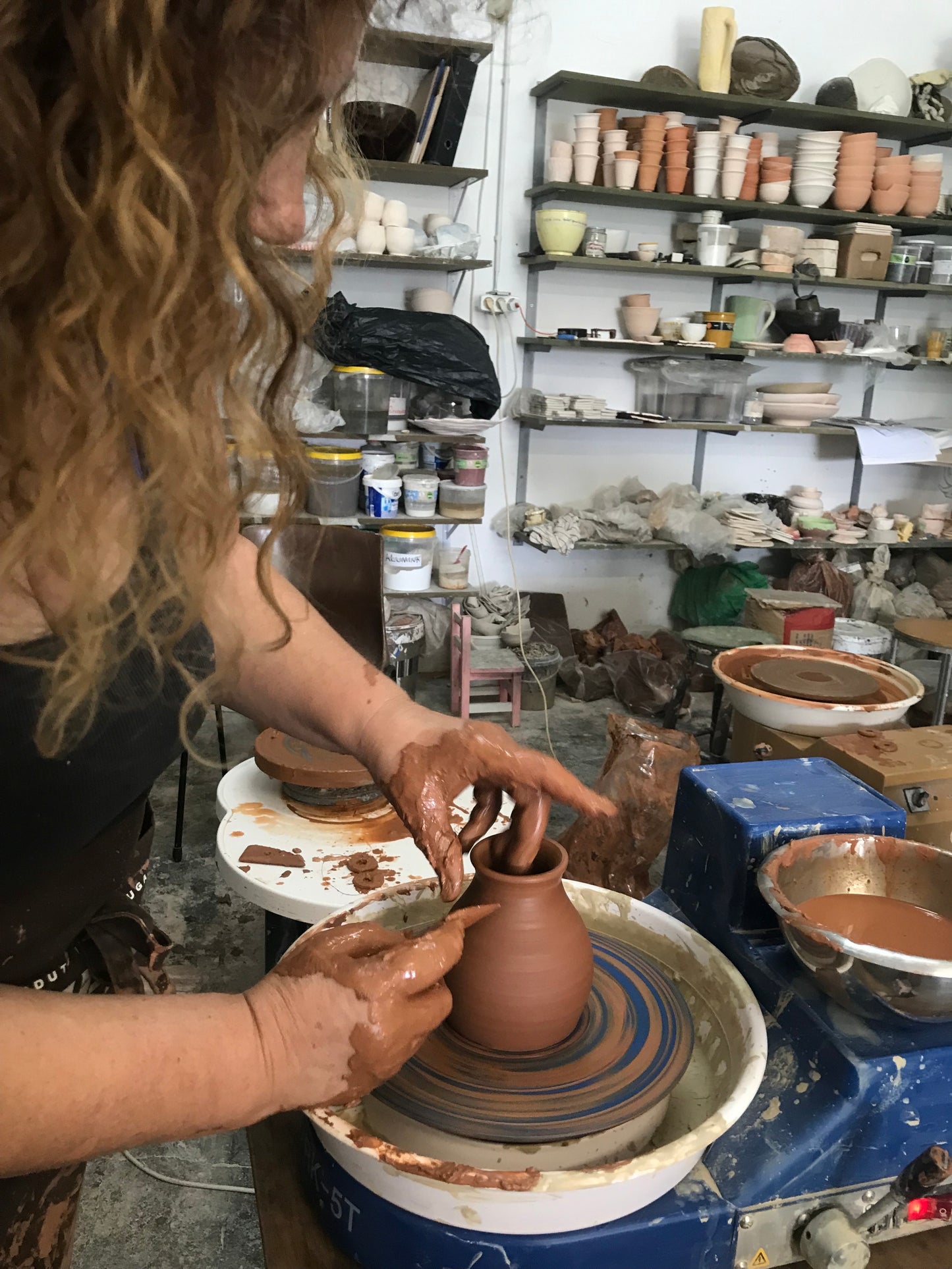Pottery Wheel Throwing Workshop with Fernanda in Ericeira, Portugal, by subcultours