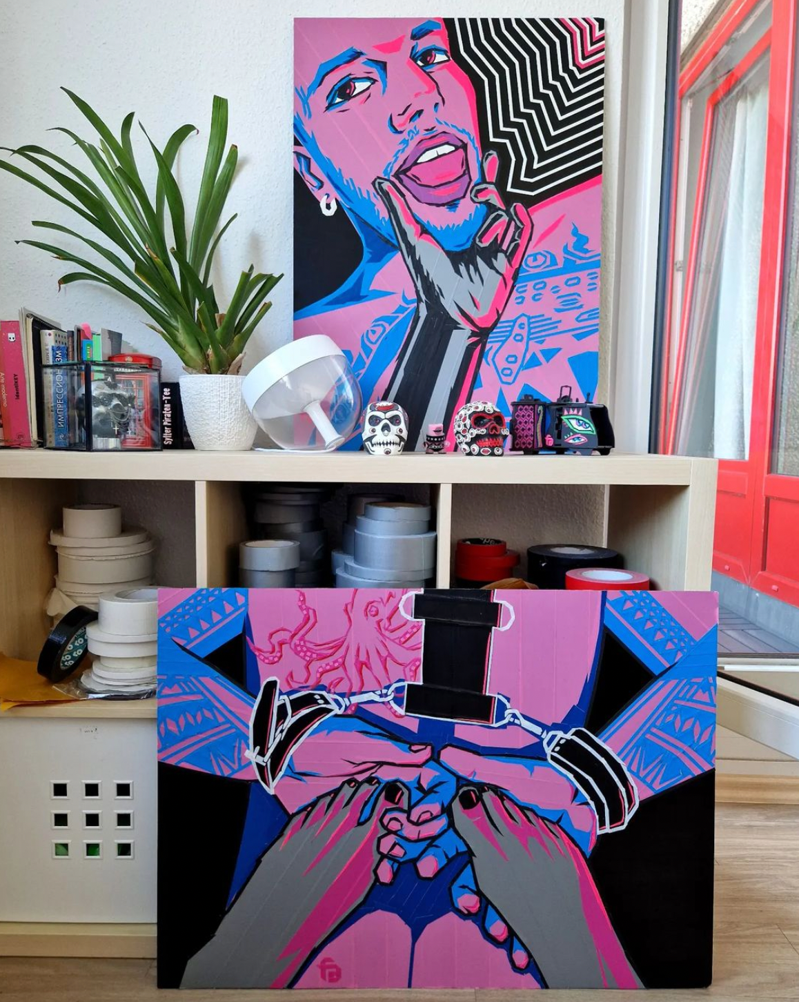 "Tape Art, Techno and Wine" Evening Workshop in Berlin, Deutschland