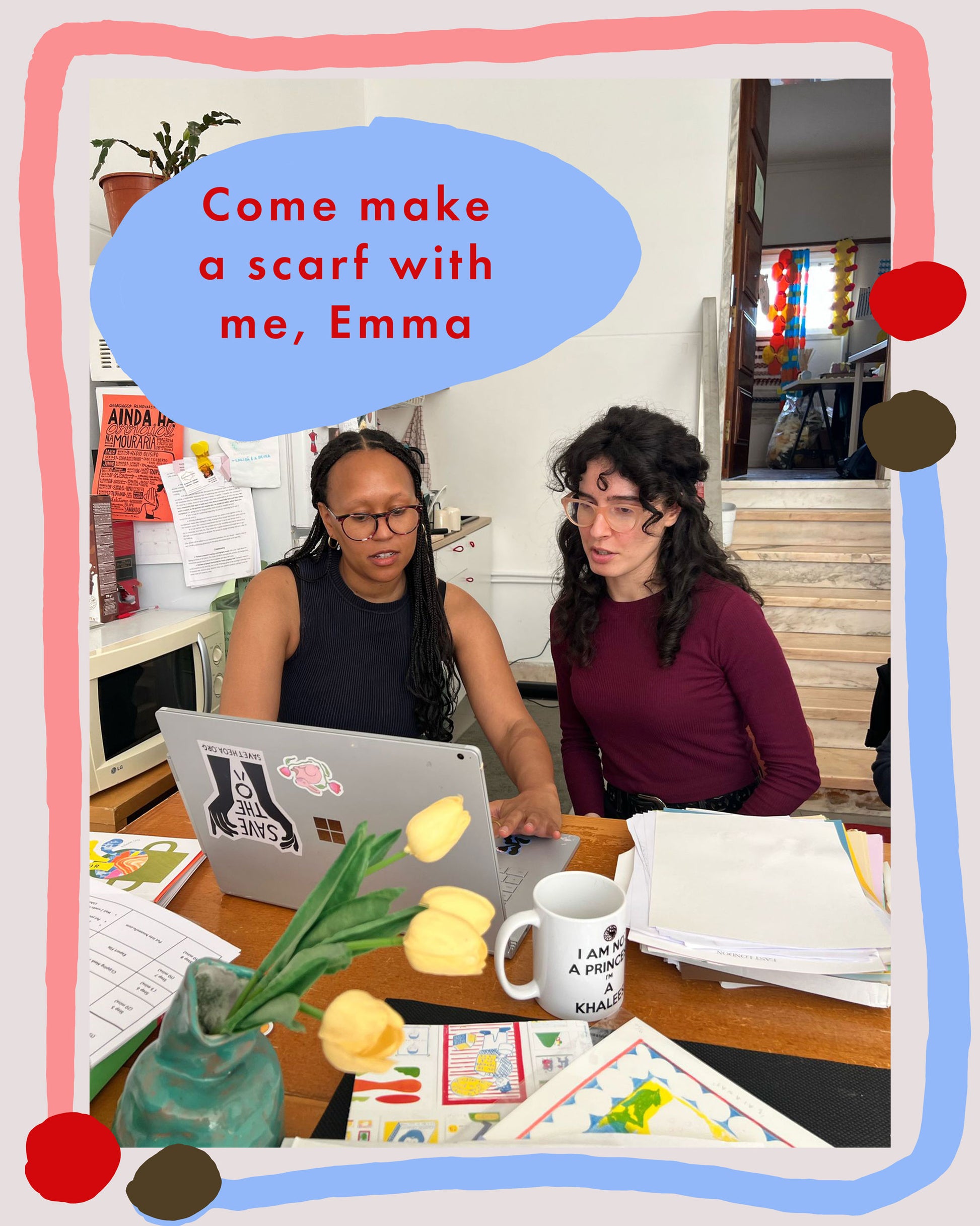 Textile Art Workshop "Create Your Own Organic Cotton Scarf" with Emma in Lisbon, Portugal, by subcultours