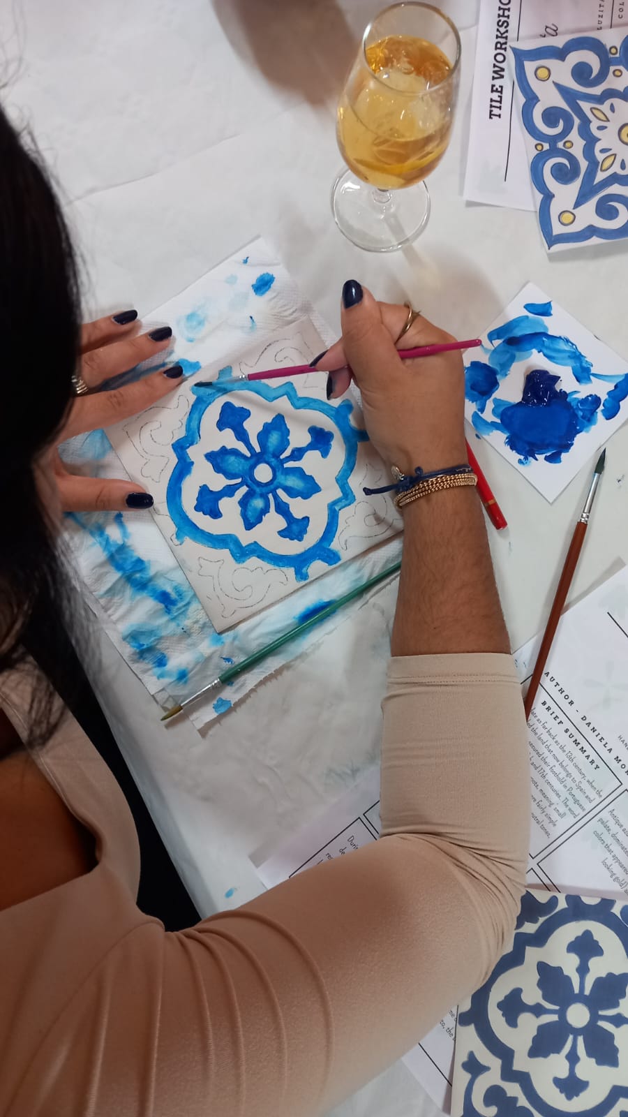 Tile Painting Workshop with Daniela and Team in Porto, Portugal