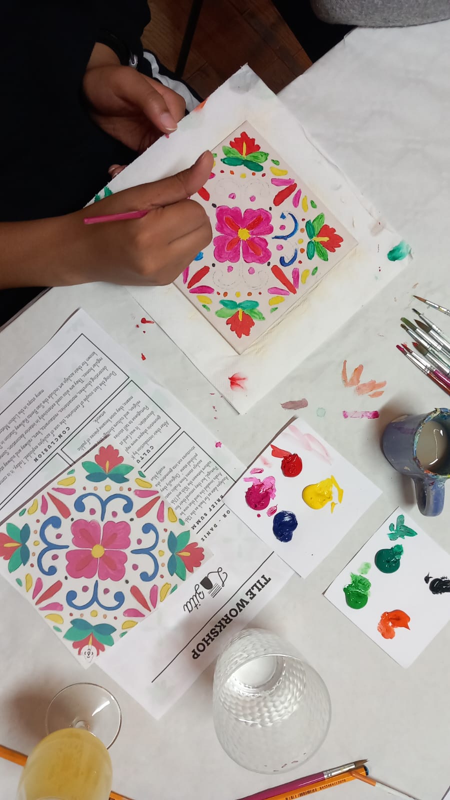 Tile Painting Workshop with Daniela and Team in Porto, Portugal