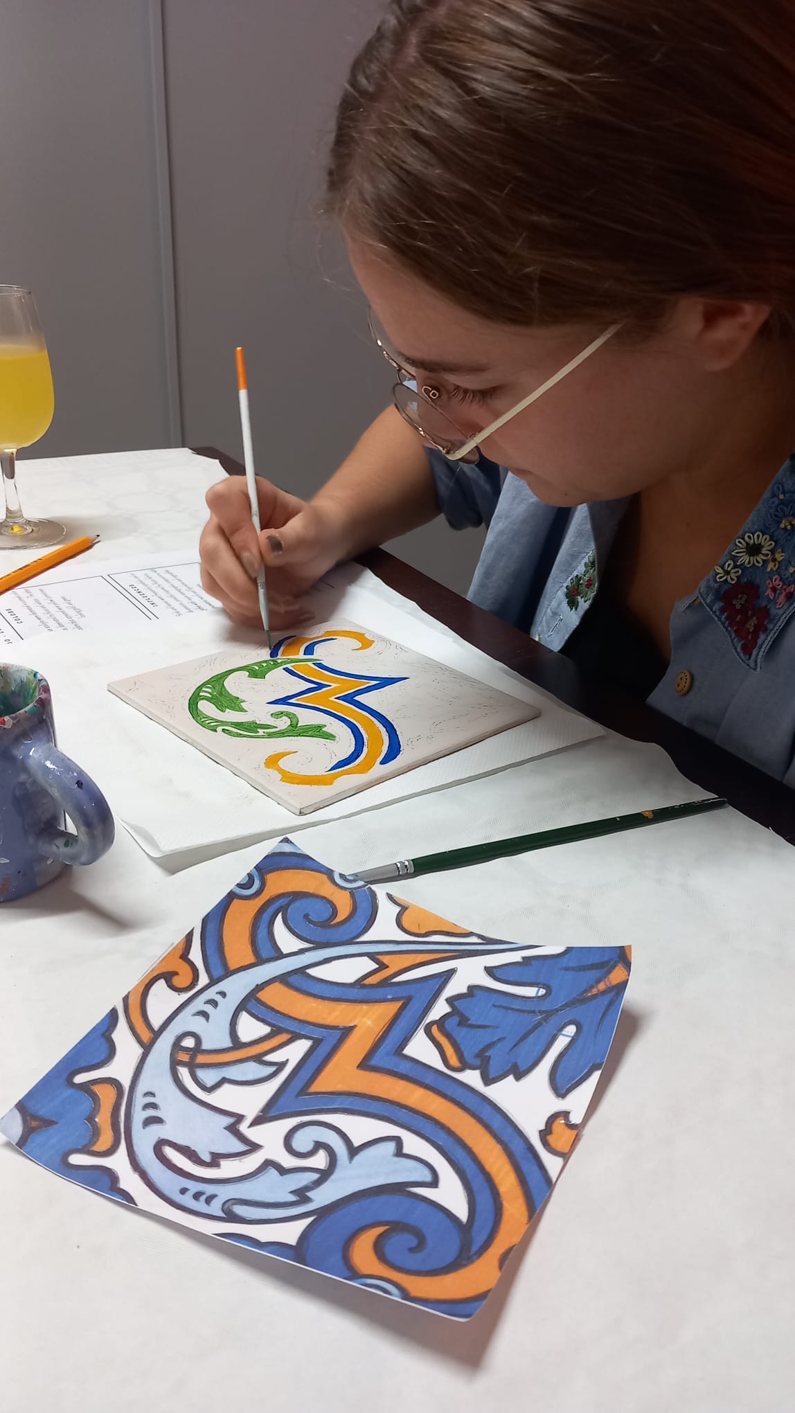 Tile Painting Workshop with Daniela and Team in Porto, Portugal