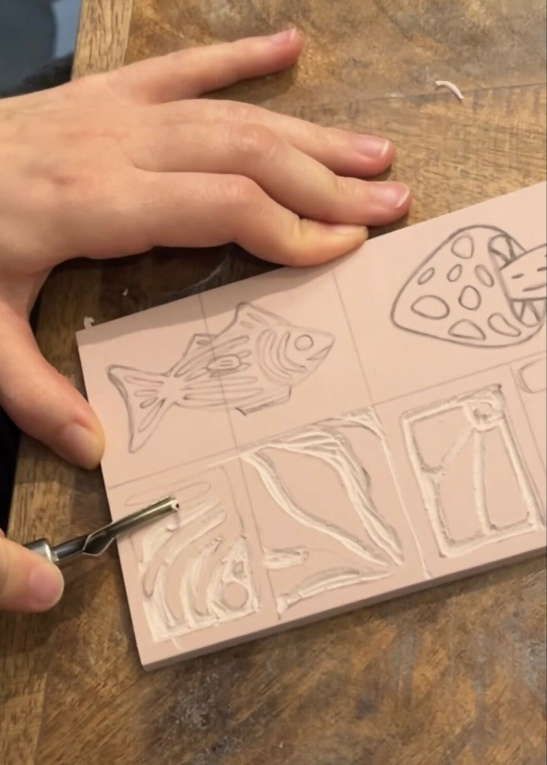 Frutie’s Linocut Workshop in Budapest, Hungary, by subcultours