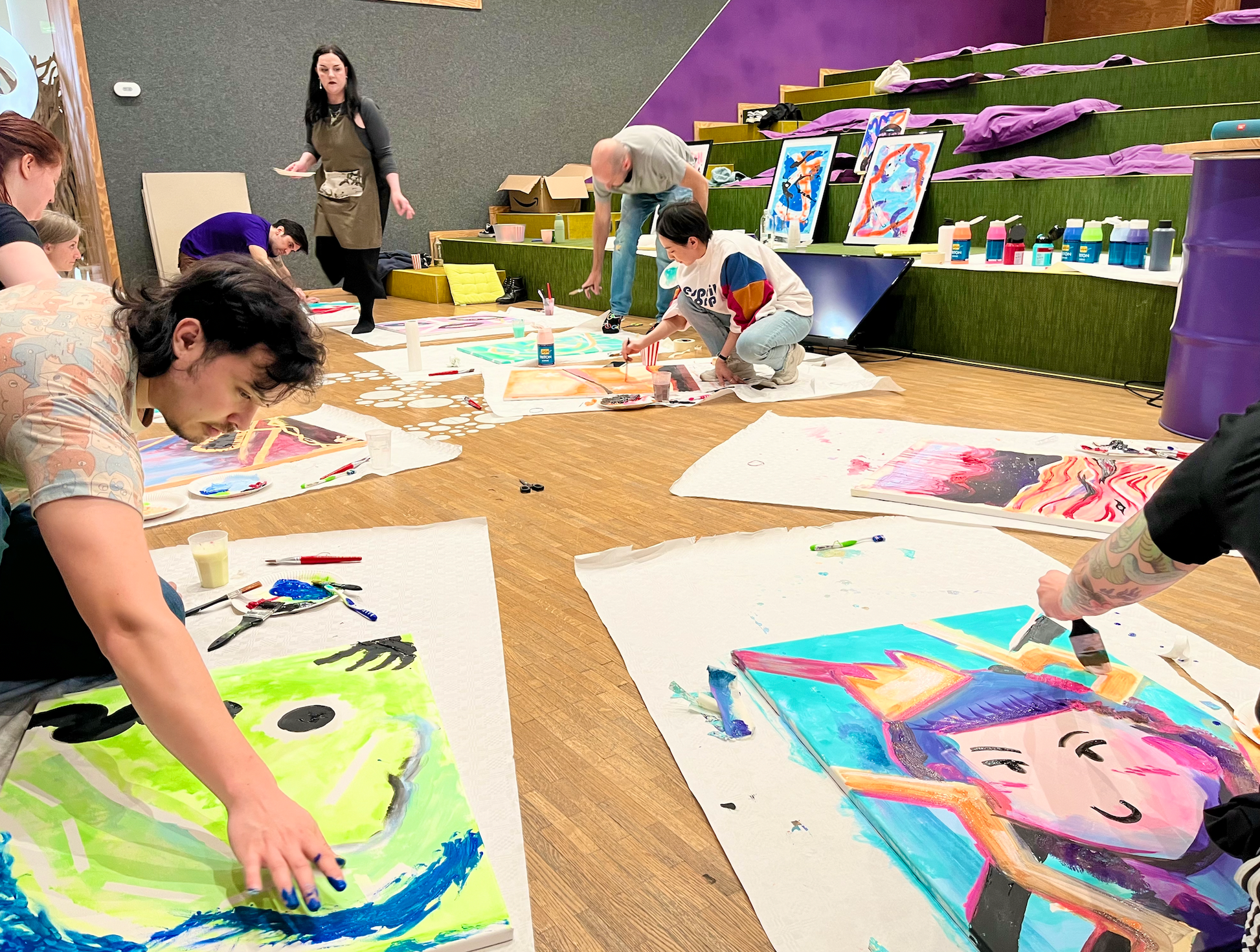 Team Building Painting Workshop "Emotional, Abstract Art" with Kat in Berlin, Germany by subcultours