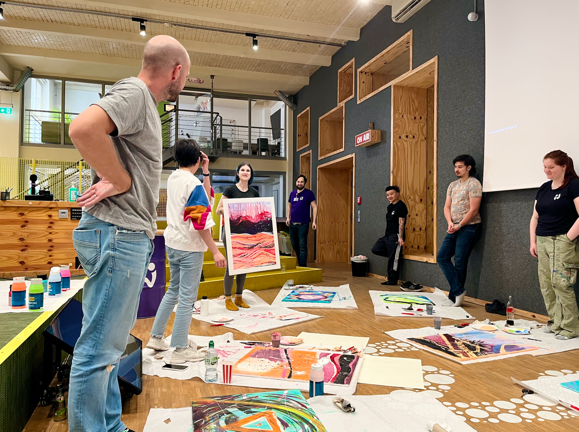 Team Building Painting Workshop "Emotional, Abstract Art" with Kat in Berlin, Germany by subcultours