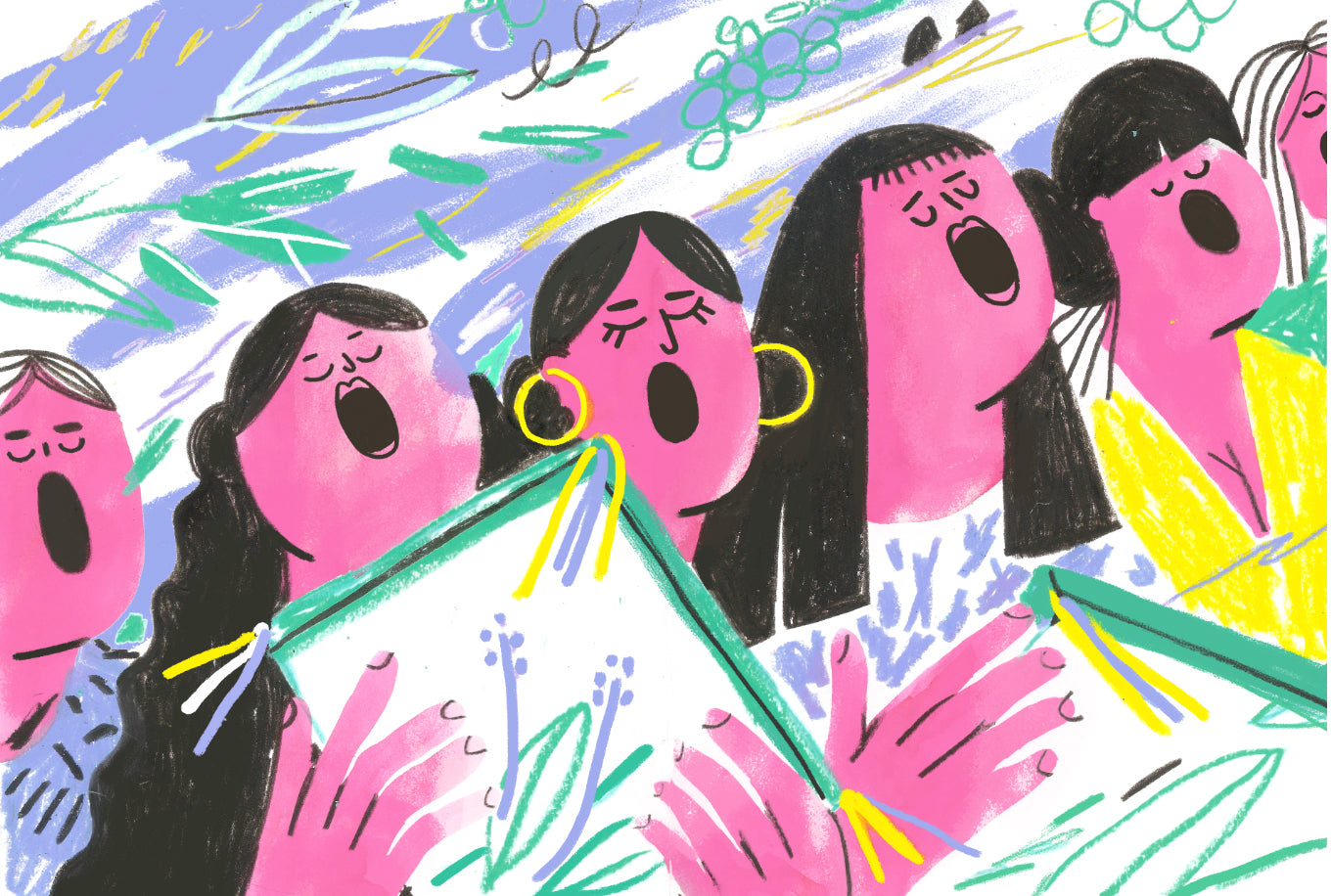 "The people around" Illustration Workshop with Gabriela in Porto, Portugal