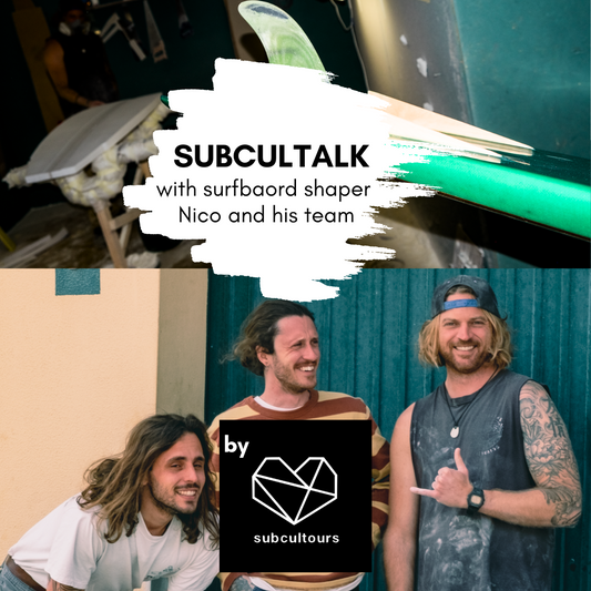 subcultalk with surfboard shaper Nico and his team