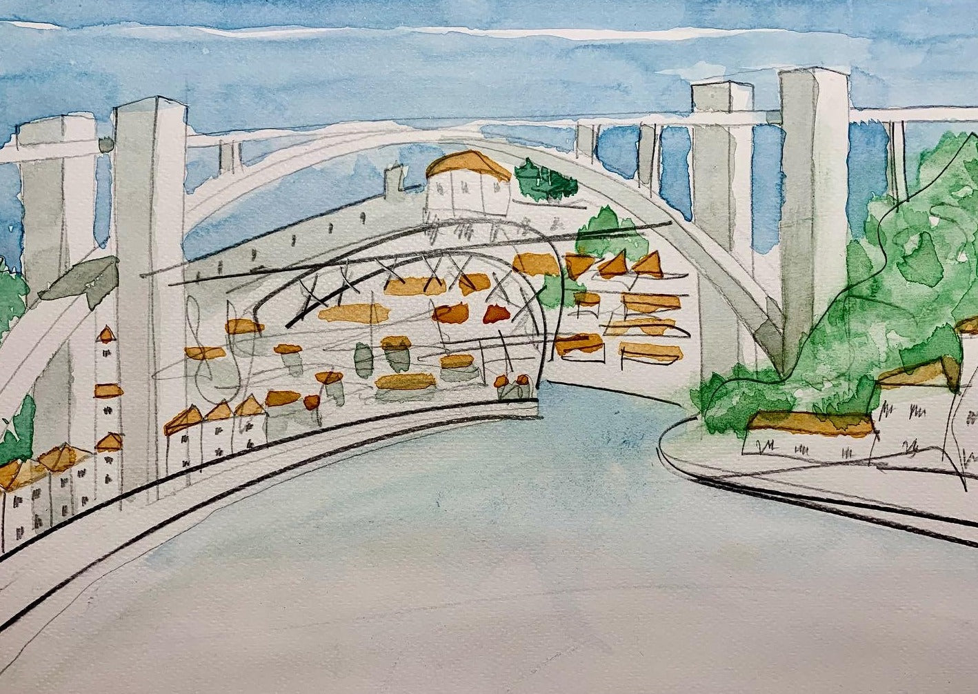 Painting Workshop "Porto’s Special Spots in Watercolors" with Joana in Porto, Portugal by subcultours