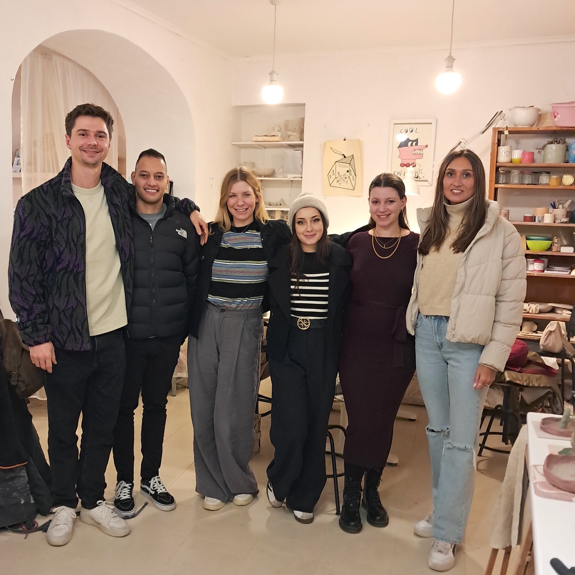 Brunch and Ceramics Workshop with Julia in Lisbon, Portugal, Team Event group picture, by subcultours