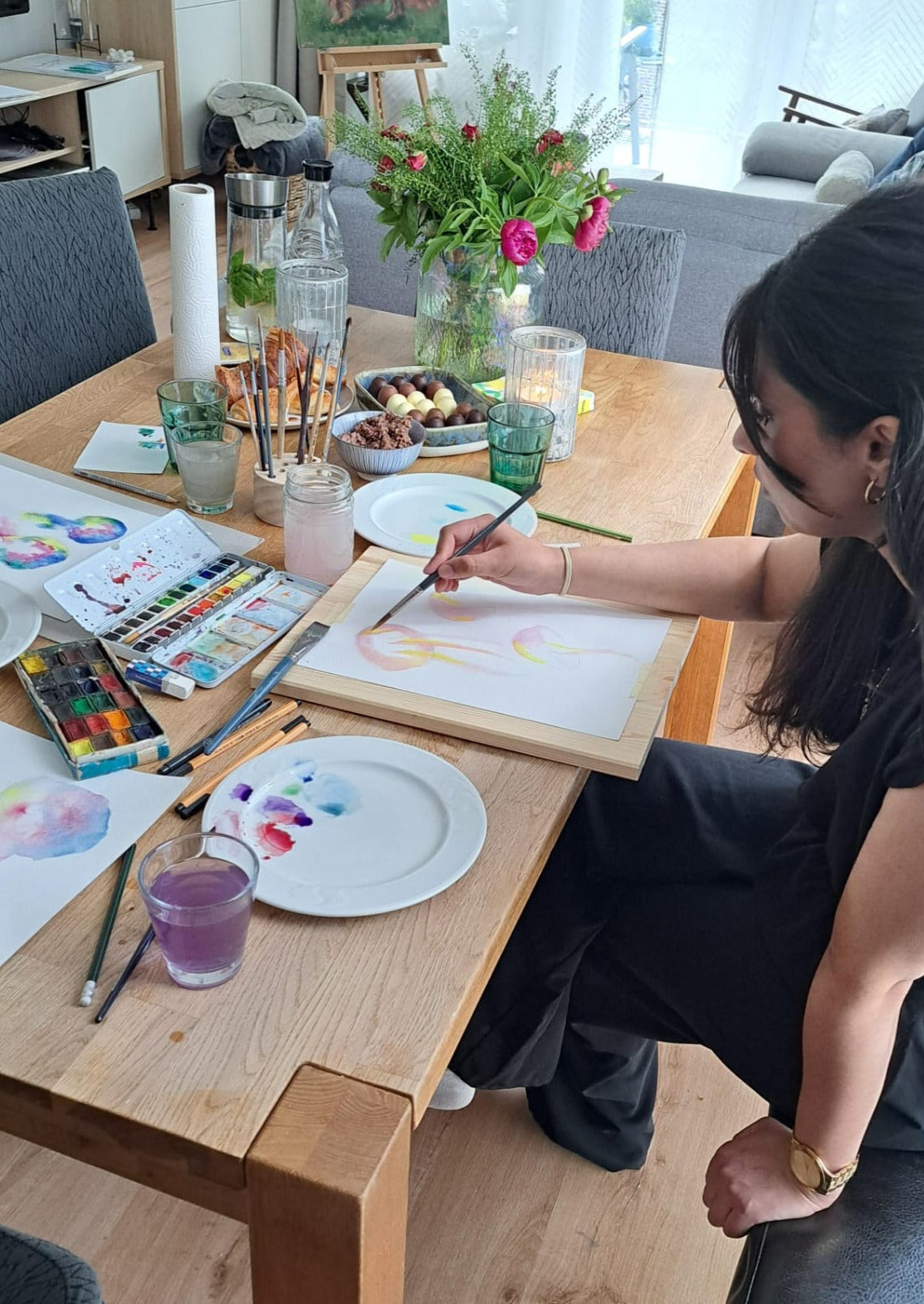 Unique Art & Lively Watercolor Workshop with Slata in Hamburg, Germany by subcultours