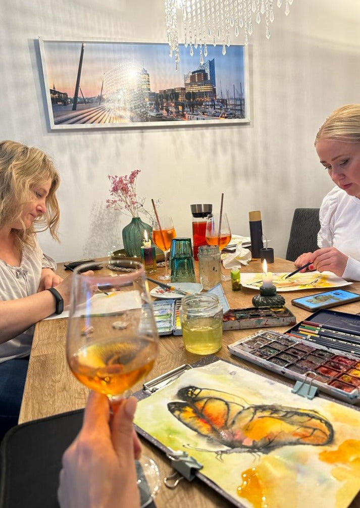 Unique Art & Lively Watercolor Workshop with Slata in Hamburg, Germany