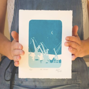 Linocut Workshop with Noémie in Plougastel-Daoulas, Brittany, France, by subcultours 20