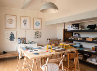 Linocut Workshop with Noémie in Plougastel-Daoulas, Brittany, France, by subcultours 5