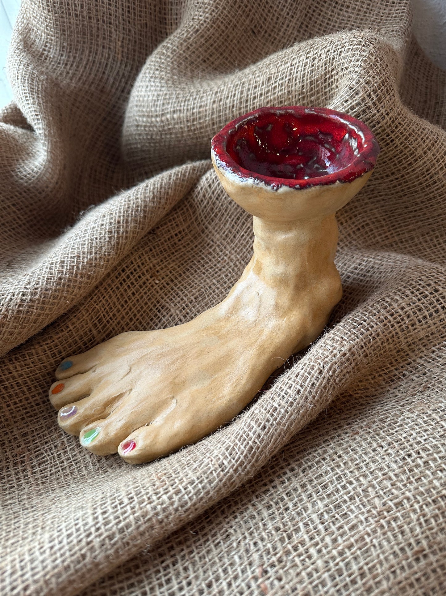 Ceramic Handbuilding Workshop with Marika and Ivika in Noarootsi Peninsula, Estonia, ceramic sculpture foot, by subcultours