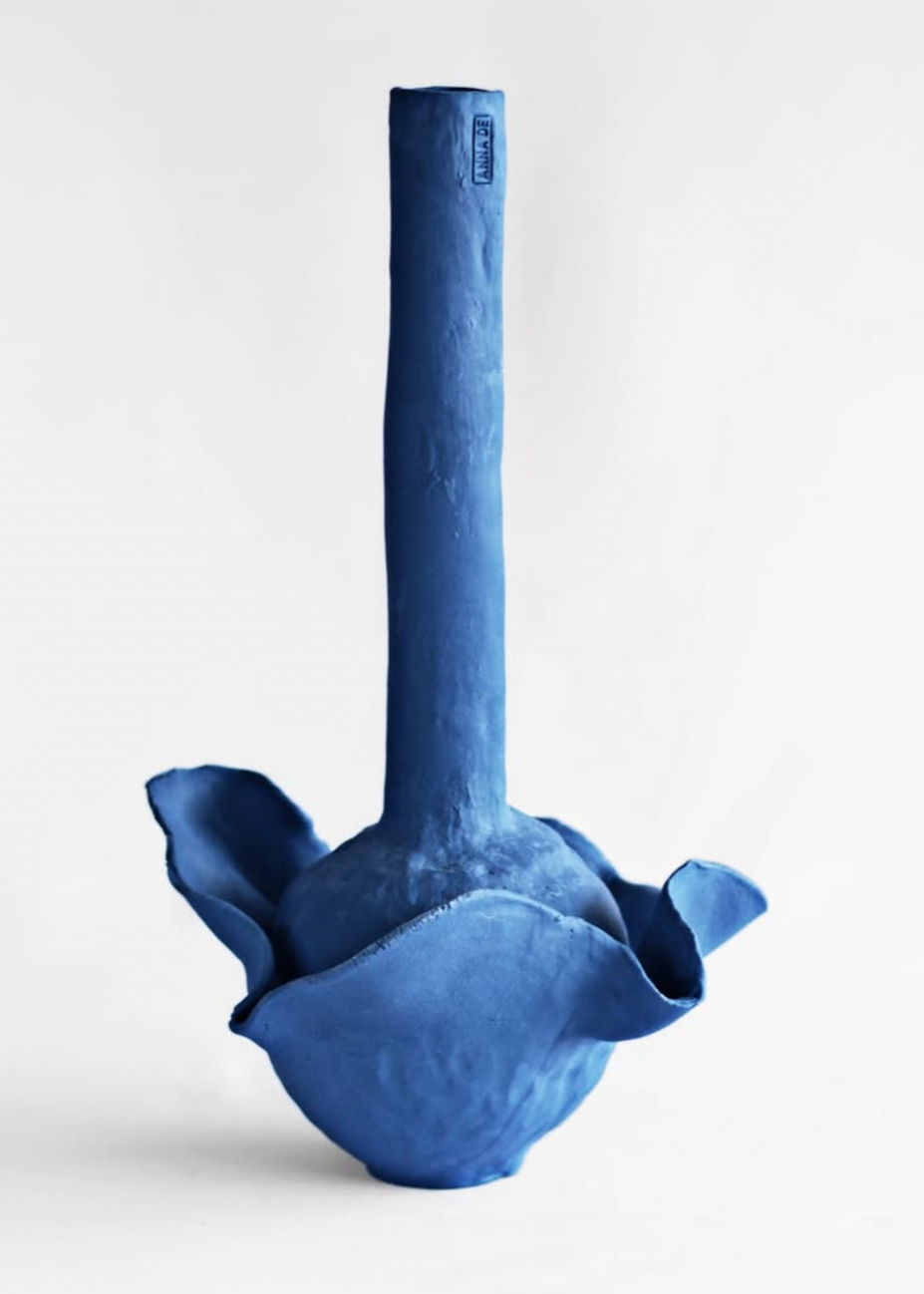 Ceramic Workshop "Candelabra Candle Holder" with Anna in Lisbon, Portugal, Blue Candle Holder, by subcultours