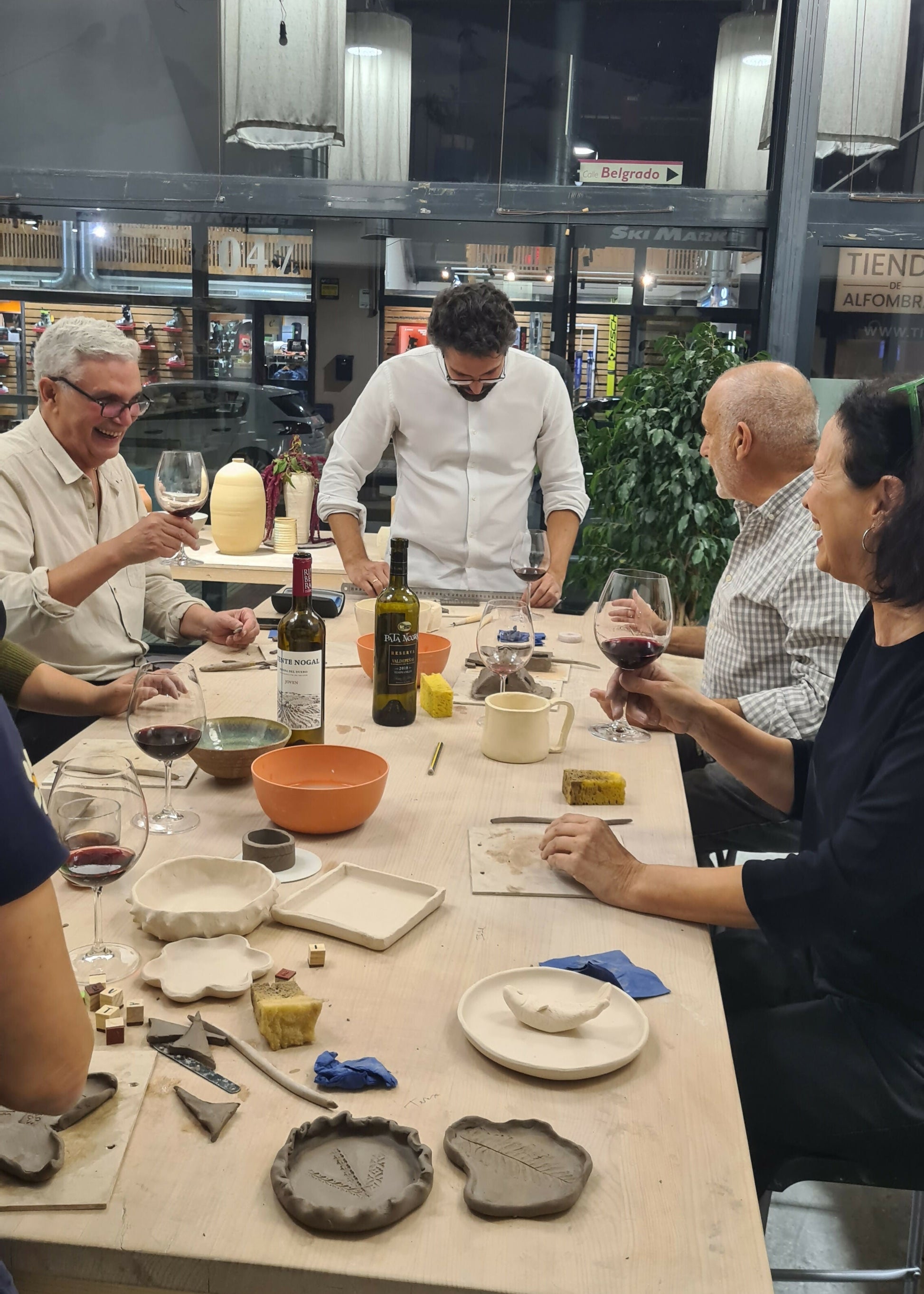 Ceramic Workshop and Wine Night with Alejandro and Team in Madrid, Spain, by subcultours, group of friends