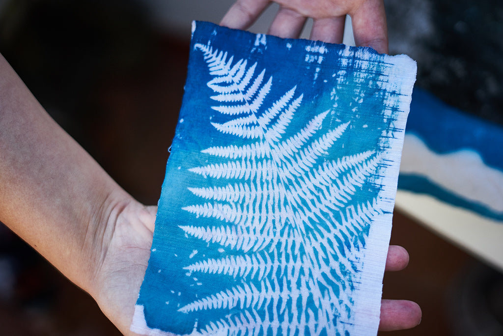 Cyanotype Workshop with Andrea on island Illa de Arousa, Galicia by subcultours