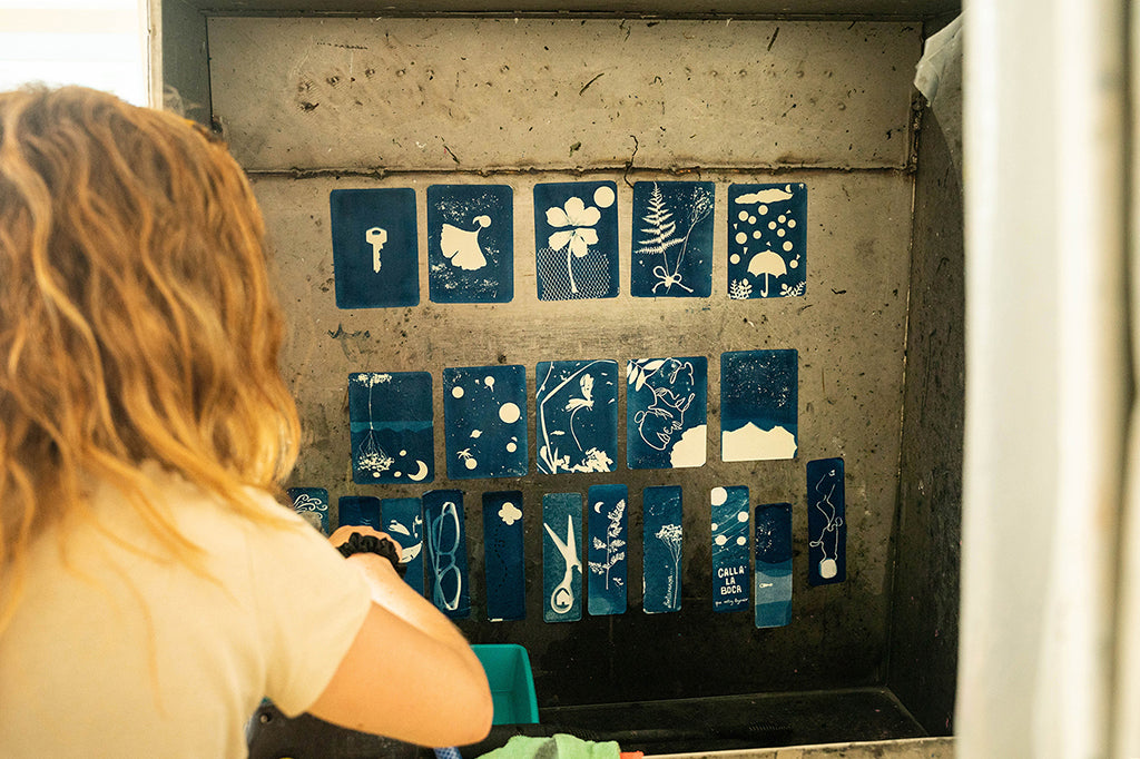 Cyanotype Workshop with Andrea on island Illa de Arousa, Galicia by subcultours