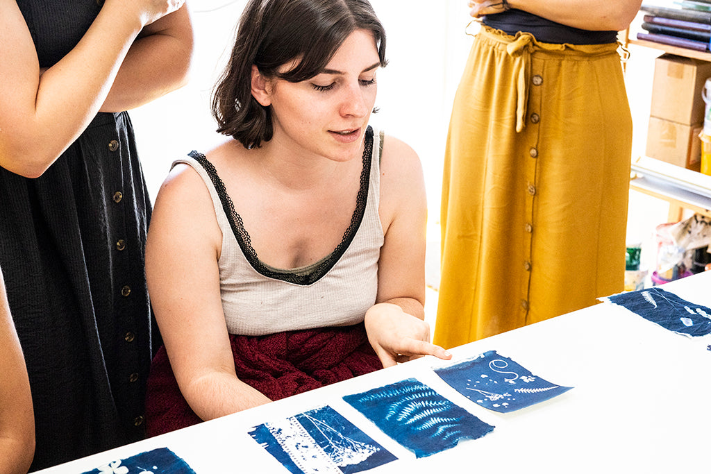 Cyanotype Workshop with Andrea on island Illa de Arousa, Galicia by subcultours