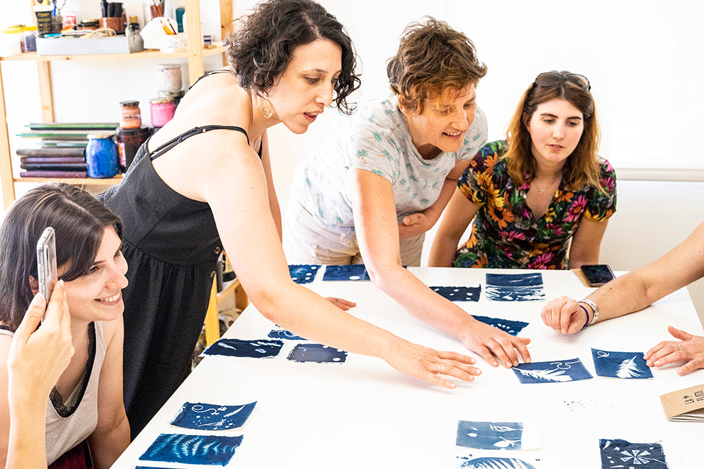 Cyanotype Workshop with Andrea on island Illa de Arousa, Galicia by subcultours