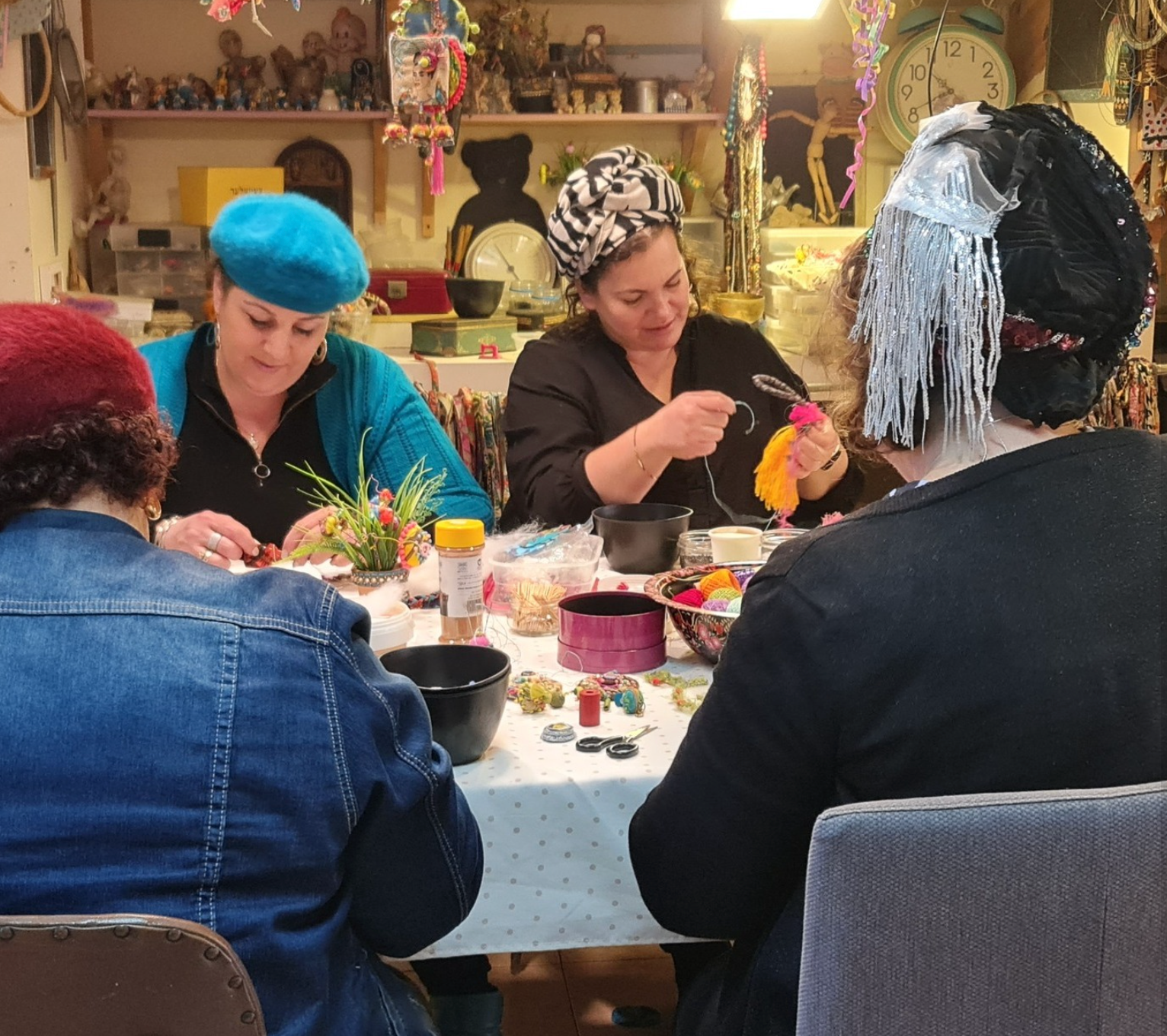 Fabric Collage Workshop "Frida Kahlo Portrait" with Liat in Matan, Tel Aviv, Israel, by subcultours 19