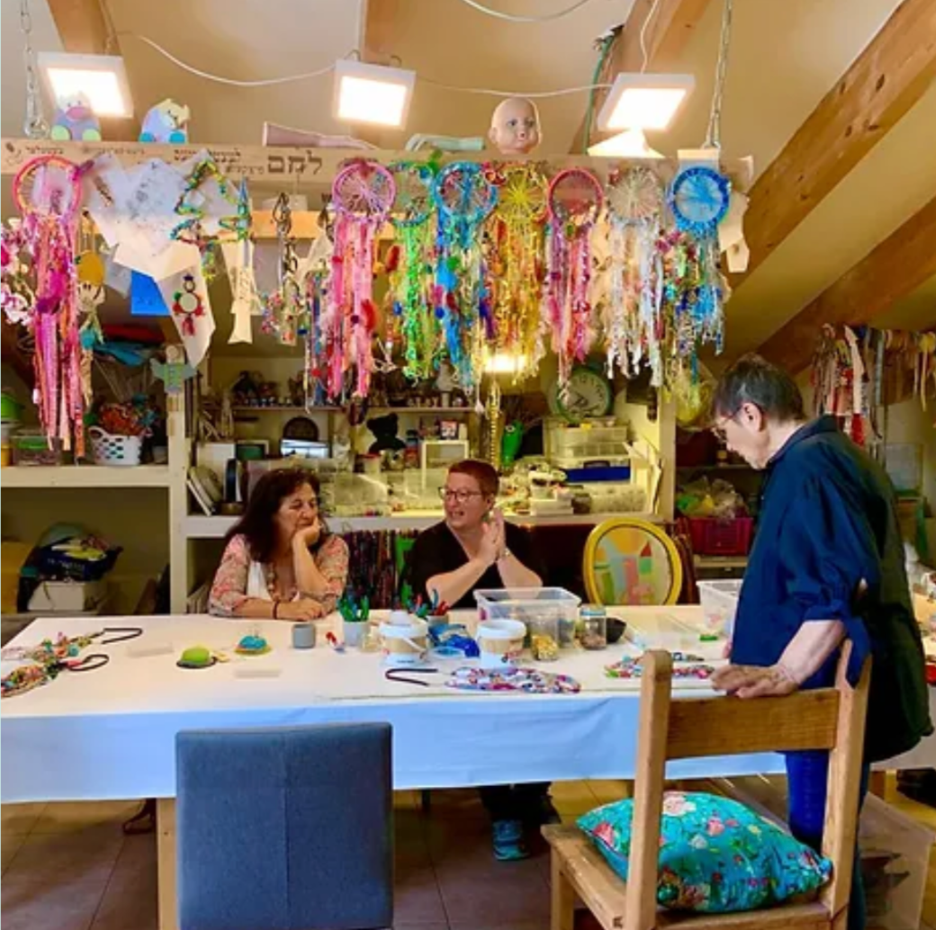 Fabric Collage Workshop "Frida Kahlo Portrait" with Liat in Matan, Tel Aviv, Israel, by subcultours 13