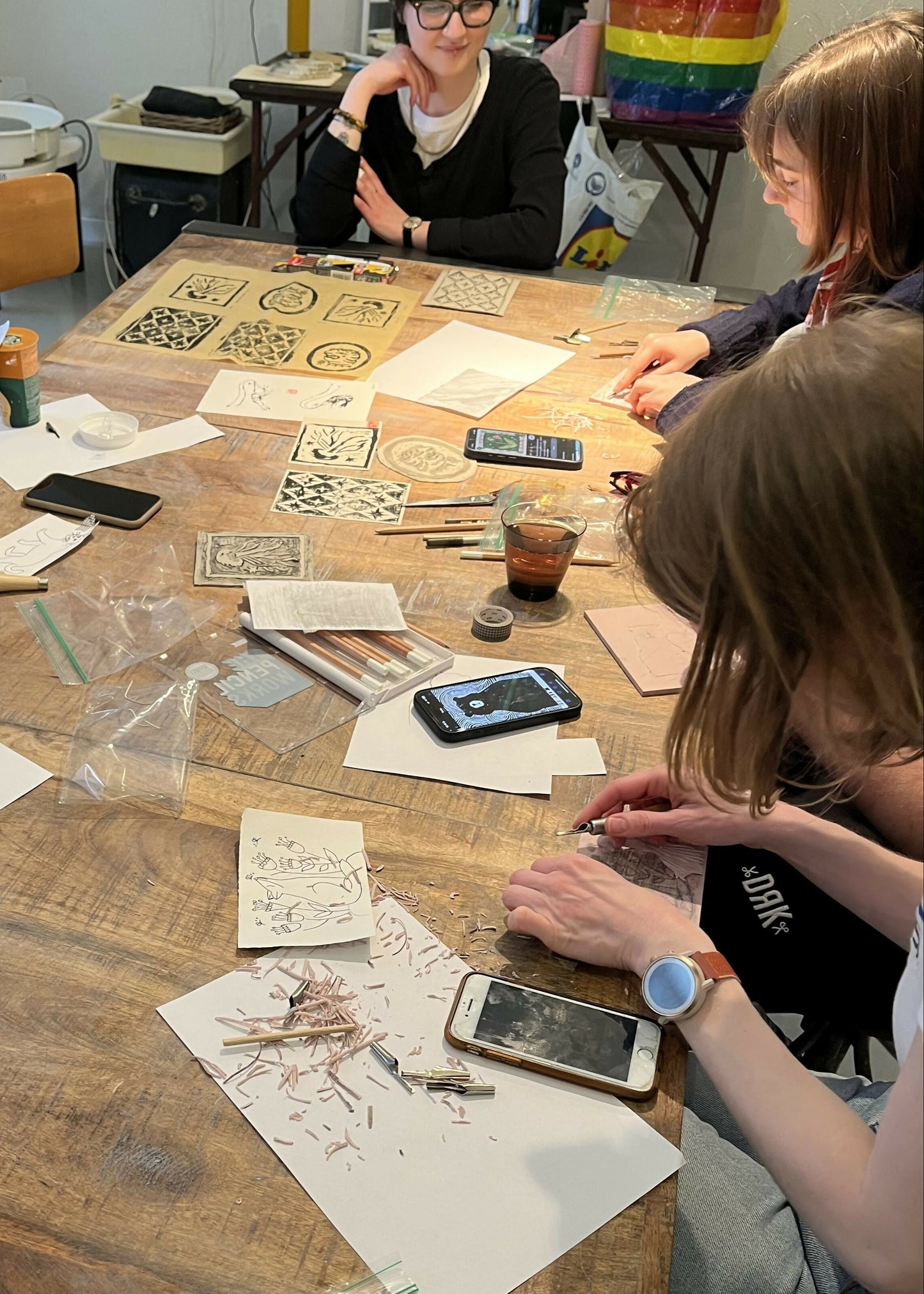 Frutie’s Linocut Workshop in Budapest, Hungary, by subcultours