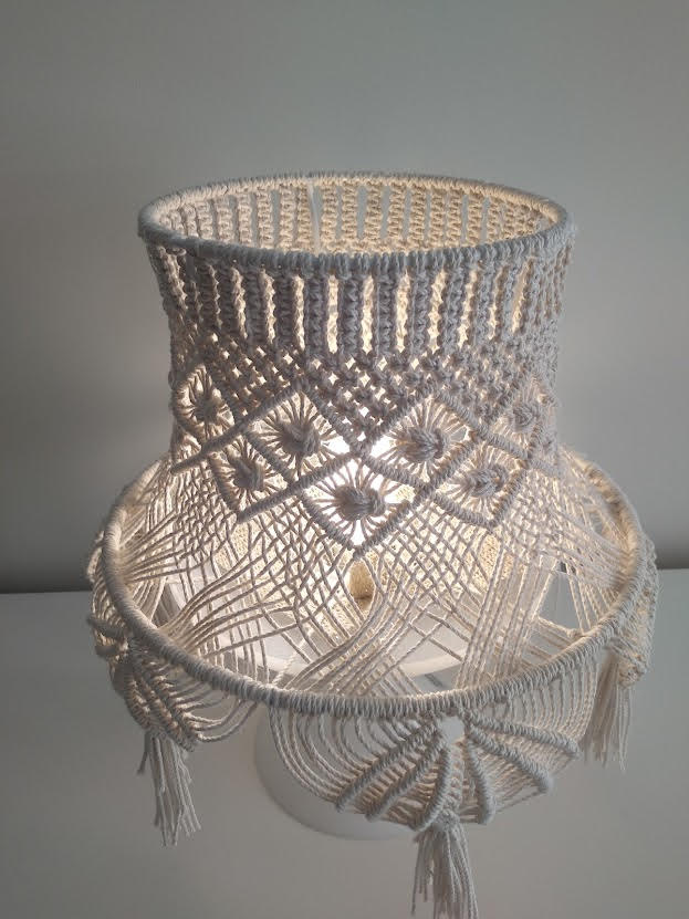 "Lacy" Macramé Table Lamp by Cláudia Almeida