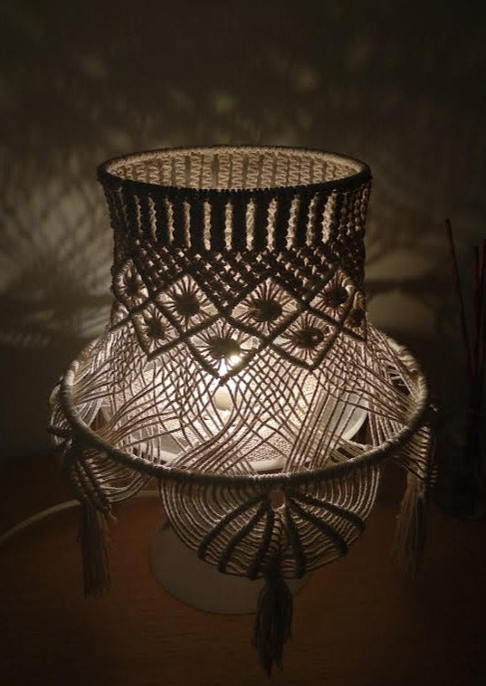 "Lacy" Macramé Table Lamp by Cláudia Almeida