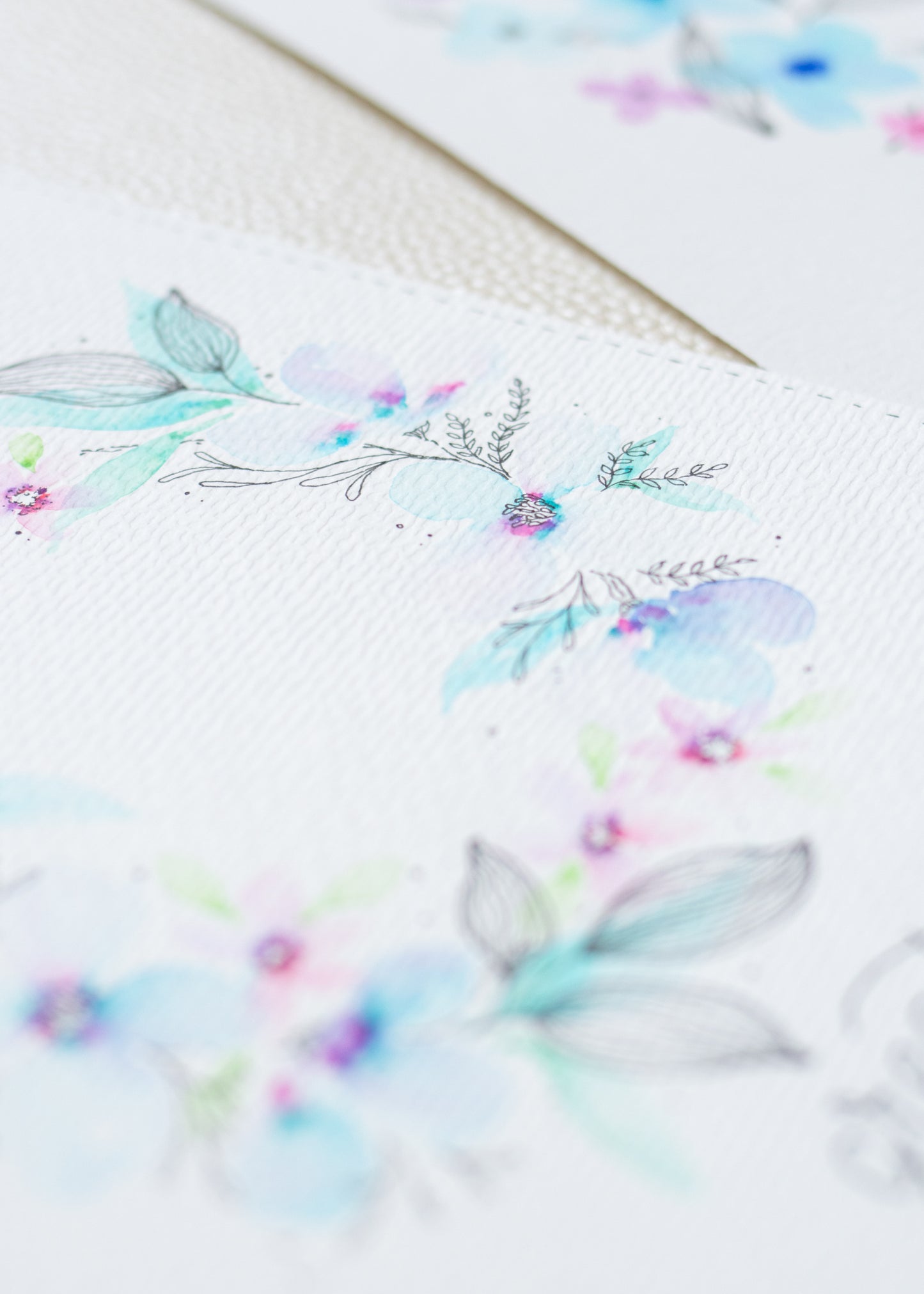 Painting Workshop "Fineliner meets Watercolor: Wreath with Floral Elements and Lettering" with Danielle in Erfurt, Germany