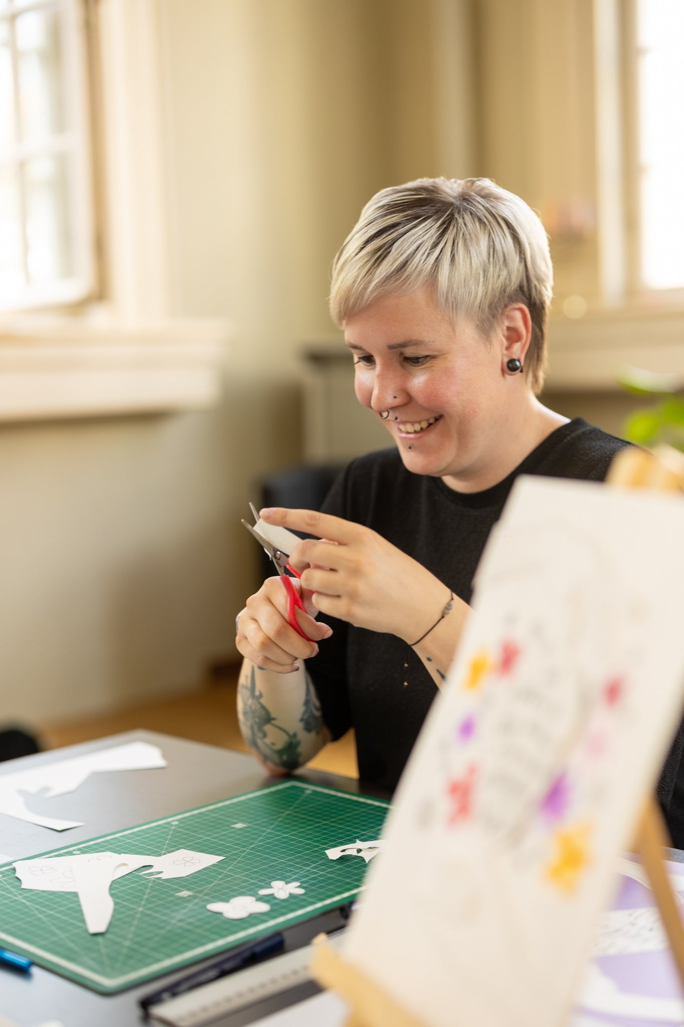 Painting Workshop "Fineliner meets Watercolor: Wreath with Floral Elements and Lettering" with Danielle in Erfurt, Germany by subcultours