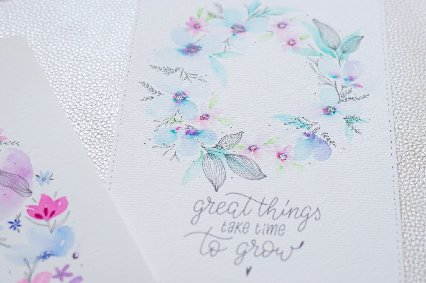 Painting Workshop "Fineliner meets Watercolor: Wreath with Floral Elements and Lettering" with Danielle in Erfurt, Germany by subcultours
