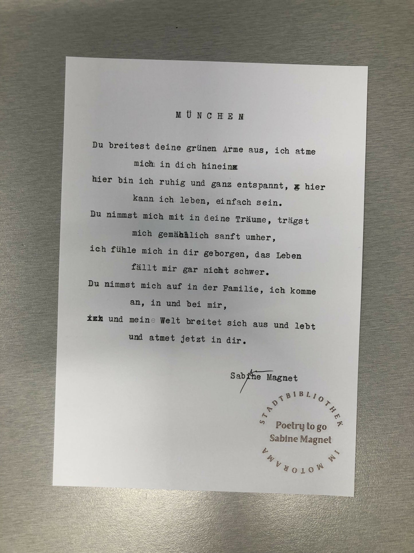Poetry Workshop "Write Poems on Vintage Typewriters" with Sabine in Munich, Germany, by subcultours 7